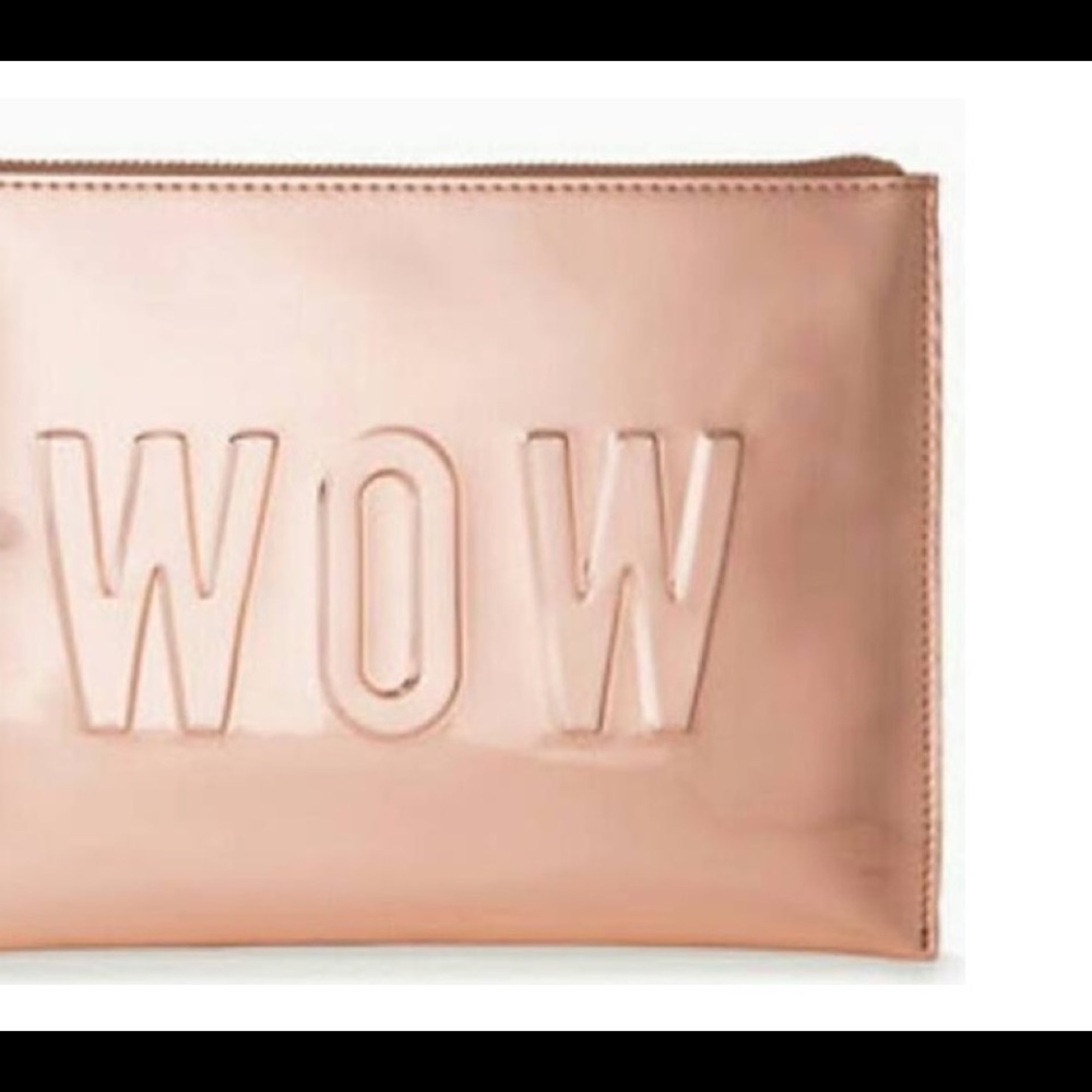 Rose Gold Stella Dot WOW Wristlet Pouch Clutch NEW